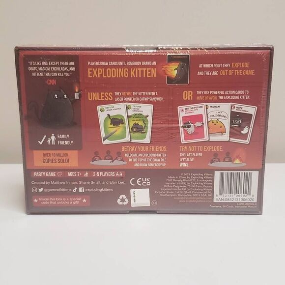 Exploding Kittens Card Game Original Edition Party Game Sealed Family Night - Picture 3 of 5